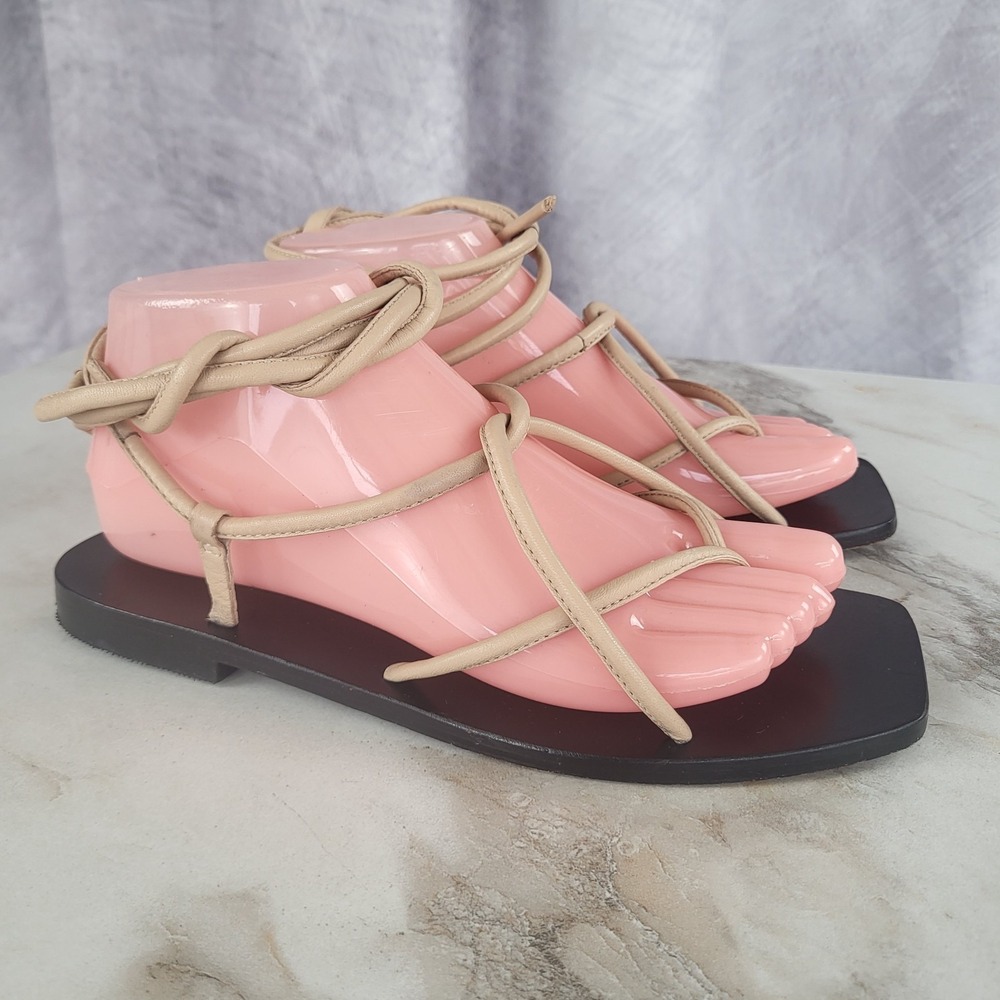 A Emery Lace Up Wrap Around Gladiator Sandals Women's Size 37/7